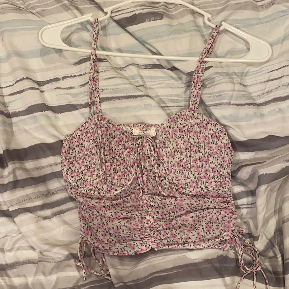 Floral bustier tank top